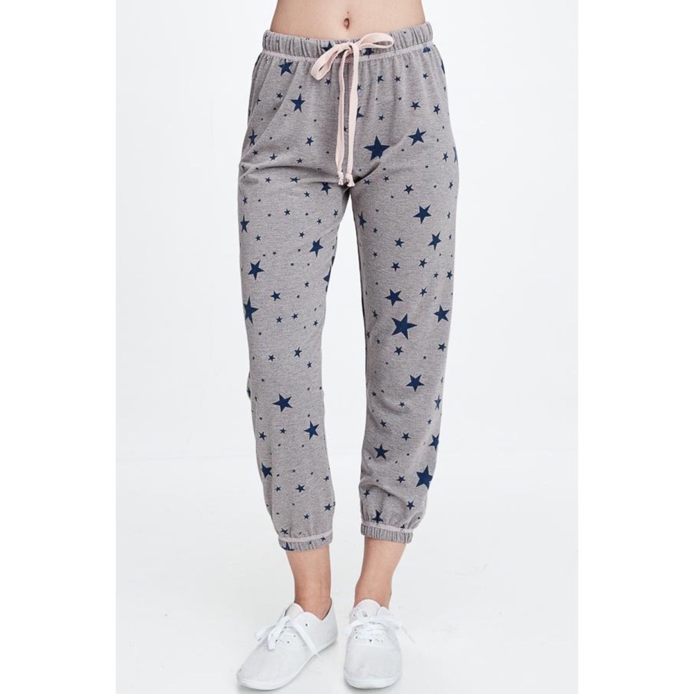 Free People Star Print Joggers Purple Size Small